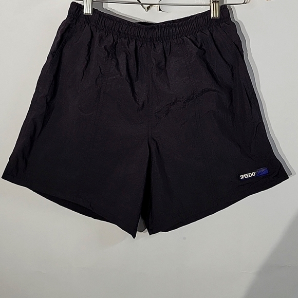 Men's VTG 90's Speedo Swim Trunks, Black, Size Medium - Picture 1 of 7